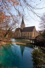 beautiful blue lagoon blue pot in blaubeuren germany