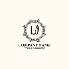 Letter LJ Beautiful handwriting logo