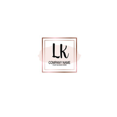 Letter LK Beautiful handwriting logo
