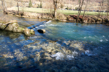 Fototapeta premium beautiful river under a blue sky