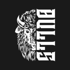 Bulls head vector icon design