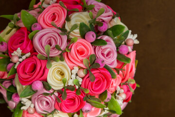 bouquet of pink roses