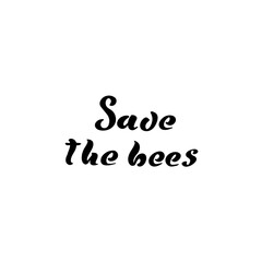 Save the bees for banner design. Isolated vector illustration.