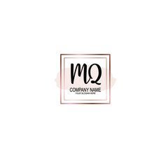 Letter MQ Beautiful handwriting logo