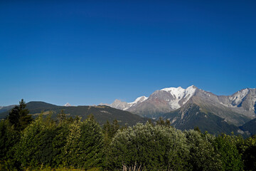 Prarion and Mont-Blanc range. Saint-Gervais. France.  07.06.2018