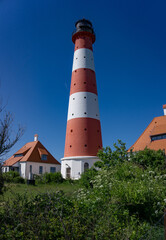 Fototapeta na wymiar Leuchtturm Westerheversand