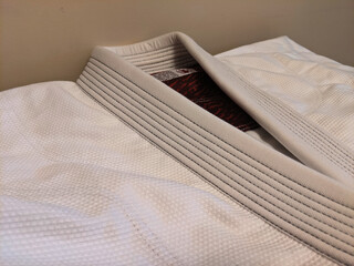 BJJ White Gi Close-up