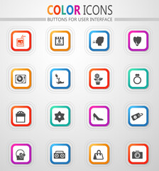 Women's Day icons set