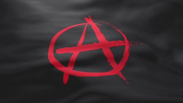 Waving Anarchy flag loop