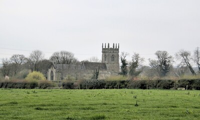 Fototapeta na wymiar A view of Battlefield Church in Shropshire