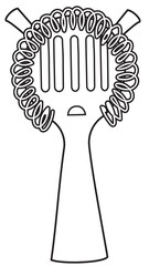 Hand-drawn doodle cartoon style vector image. Hawthorne strainer bar accessory. For bar menu, bartender website design, cocktail making process illustration, alcohol cookbook decoration etc