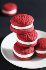Red velvet sandwich cookies