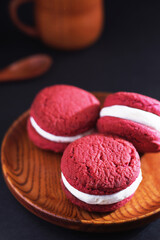 Red velvet sandwich cookies