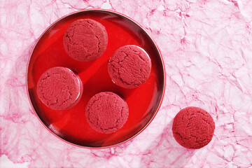Red velvet sandwich cookies