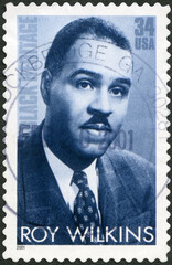 USA - 2001: shows Roy Ottoway Wilkins (1901-1981), Civil Rights Leader, Black Heritage, 2001