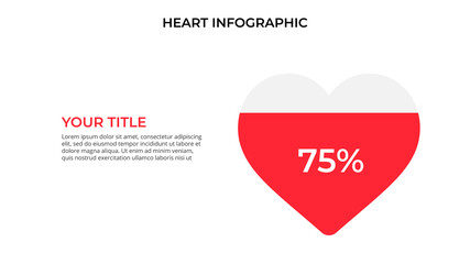 Business data visualization. Heart chart. Vector business template for presentation. Creative concept for infographic.