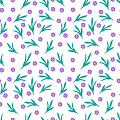 A seamless pattern with floral elements for apparel, stationery, textiles, fabric, wrapping paper. A flat  illustration. 