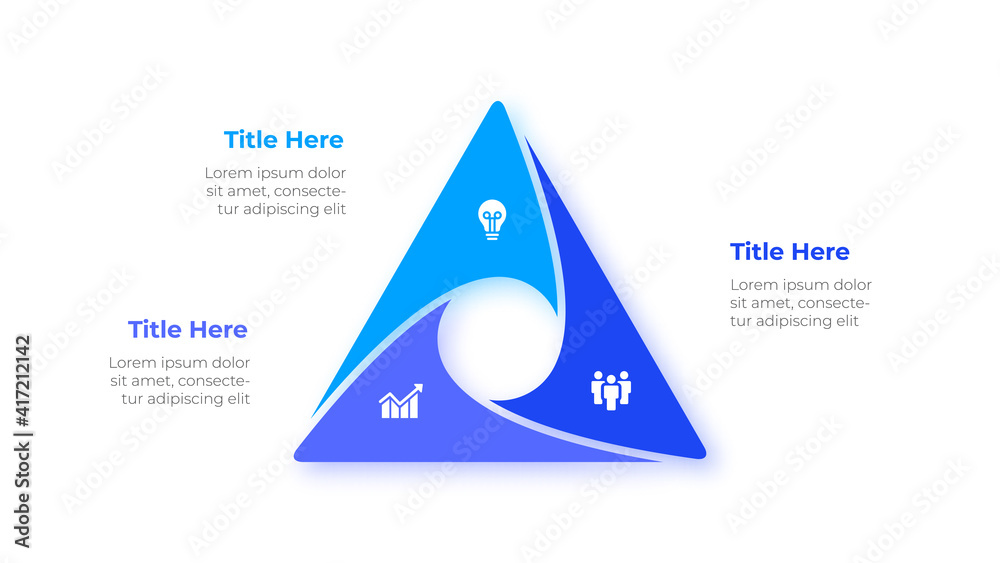 Poster triangle infographics number options template. vector illustration. can be used for workflow layout,