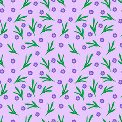 A seamless pattern with floral elements for apparel, stationery, textiles, fabric, wrapping paper. A flat  illustration. 