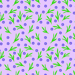 A seamless pattern with floral elements for apparel, stationery, textiles, fabric, wrapping paper. Vector flat  illustration, EPS 10.  