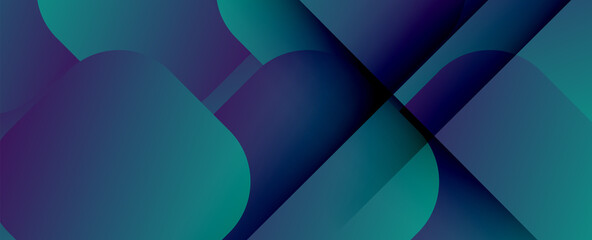 Square shapes composition geometric abstract background. 3D shadow effects and fluid gradients. Modern overlapping forms