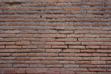 Wall constructed with roman bricks 