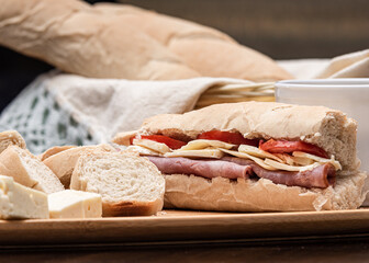 Delicious homemade sub sandwich