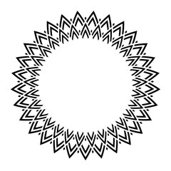 Abstract decorative design element for round frame.