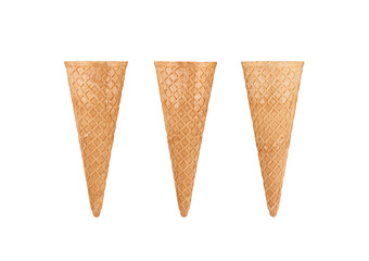 ice cream cones isolated on a white background