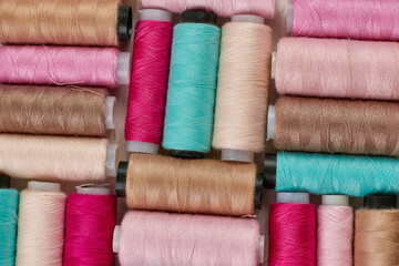 colorful spools of thread
