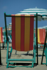 ITALY EMILIA ROMAGNA RIMINI BEACH PARASOL