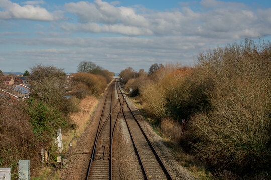 Railway tracks passes through the British  villages