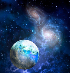 Exo planet in space