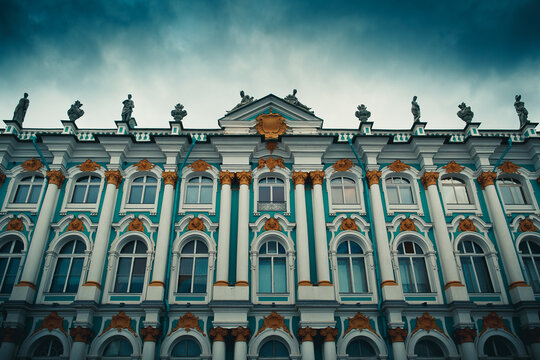the facade of the hermitage museum