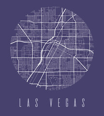Las Vegas map poster. Decorative design street map of Las Vegas city, cityscape aria panorama. - obrazy, fototapety, plakaty