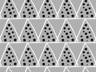 Vector texture background, seamless pattern. Hand drawn, grey, black, white colors.