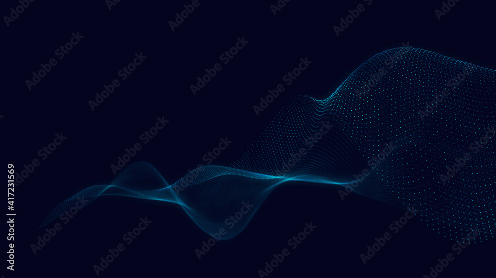 Poster abstract 3d technology and science neon visualization. blockchain and cryptocurrency. digital wallpa
