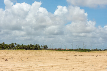 Cenário de dunas a beira mar