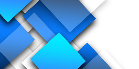3D Abstract Blue Squares design background
