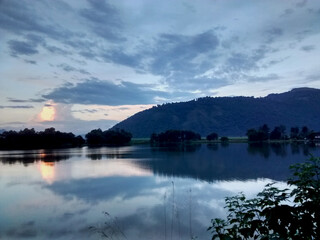 sunset over lake - Amatitlan Lake Guatemala 