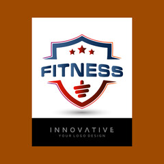 new health fitness brand logo design . Modern vector logo design template design.