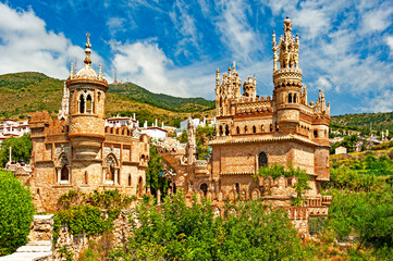 Castillo de Colomares, a castle, dedicated to the life and adventures of Christopher Columbus.