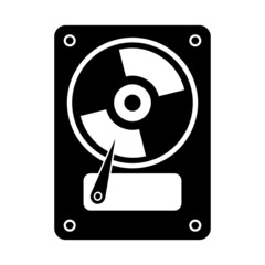 Hard disk symbol, web and computer icon