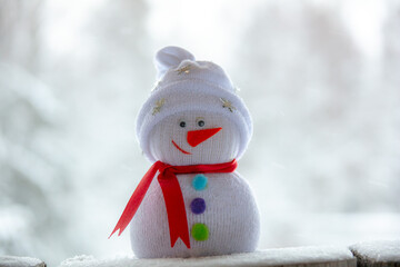 cute snowman made from sock