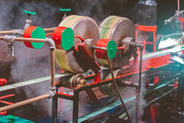 close up of a drum in a shop