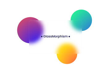 Abstract background. Transparent frame in glass morphism style