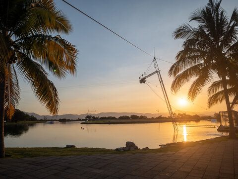 Ski and Sunset at the Cable Park 