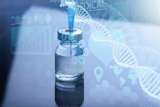 Man researcher carrying out scientific research in lab