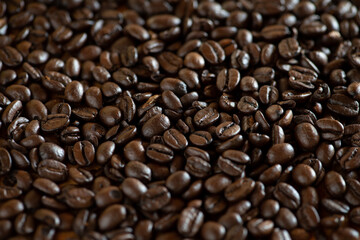 Roasted Coffee Beans Closeup