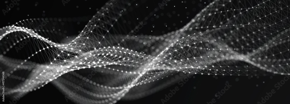 Leinwandbilder digital technology background. network connection. futuristic background for presentation design. 3d